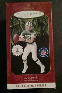 Joe Namath Hallmark 1997 Christmas Ornament & Card Football Legends - Picture 1 of 12