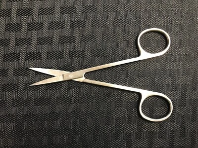 MERIT Stainless Steel 4-1/2” 25mm Straight Sharp Tip Dissecting Surgical Scissor - Image 1 of 4