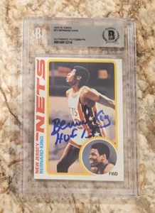 Bernard King signed 1977-78 Topps Rookie card #75 Beckett BAS HOF 13 Auto 10 - Picture 1 of 2