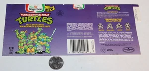 RARE VTG 1991 TMNT Ninja Turtles Chef Boyardee Pasta Meatballs Label Only HTF - Picture 1 of 4
