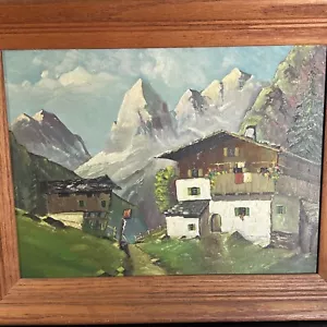 Cuadro Original Jacob Hecker Spring Alpine Landscape 1897-1969 Raro - Imagen 1 de 19