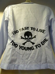Blusa Camisa Militar De Colección TOO FAST TO LIVE YOUNG DIE Marina Fuerza Aérea S - Imagen 1 de 12