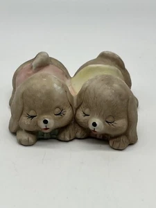 Vtg Jamestown Ceramic Porcelain Little Friends Sleeping Puppies Figurine - Picture 1 of 5