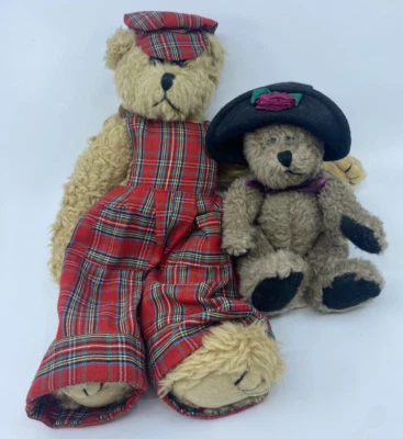 Lot of 2 Bears Ty Collectibles Jointed SCOTCH and Boyds Bears CAMILLE du BEAR - Image 1 of 4
