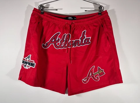 Pro Standard MLB Atlanta Braves Logo World Series Patch Red Shorts Men Size 2XL Cover