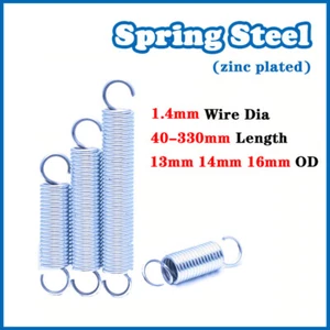 Expansion Spring Tension Extension Extending Springs 1.4mm Wire Dia Zinc Plated - Picture 1 of 8