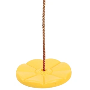 (Yellow)Climbing Rope Tree Swing Indoor Outdoor Disc Hanging Seat Playing CH - Picture 1 of 12