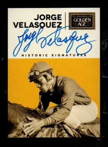 2014 Panini Golden Age Historic Signatures JORGE VELASQUEZ Jockey Autograph HOF - Bild 1 von 2