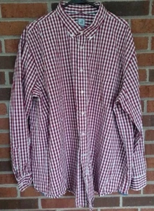 JC Penney Button Up Shirt Mens XXL Red Plaid Long Sleeve Button Down Collar - Picture 1 of 6