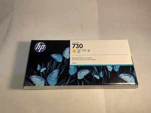 HP 730 P2V70A 300-ml DesignJet Ink Cartridge YELLOW NEW - Picture 1 of 6
