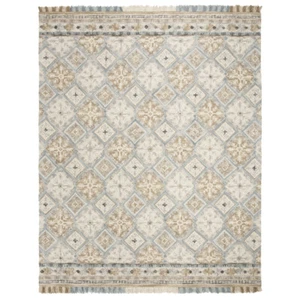 SAFAVIEH Blossom BLM421A Handmade Beige / Light Blue Rug - Picture 1 of 15