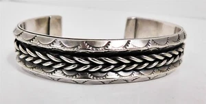Sterling .925 Silver Cuff Bracelet 51.31g - Picture 1 of 4