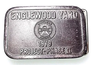 Southern Pacific Lines Englewood Yard 1979 Metal Buckle Train RR - Bild 1 von 4