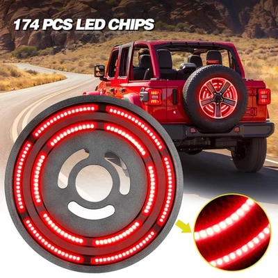 174 LED Dual Ring Third Spare Tire Brake Light For Jeep Wrangler JK 2007-2018 US - Image 1 of 4