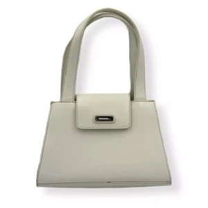 Vintage GUESS Handtasche weiß Y2K Retro silber Hardware kleine Clutch - Bild 1 von 13