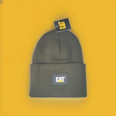 Gorra gorra con puños verde militar con logotipo de oruga CAT con licencia oficial OSFM Foto 1 de 4