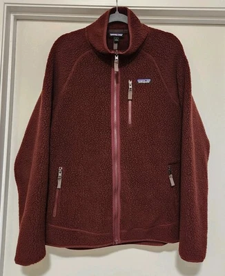 Chaqueta polar Patagonia Retro Pile cremallera completa para hombre grande rojo rubí oscuro 22801 Foto 1 de 4