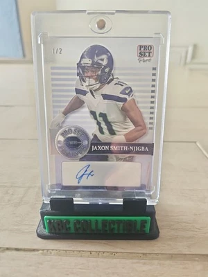 1/2 - 2023 Pro Set Pure Platinum Jaxon Smith Njigba Auto - Image 1 of 4