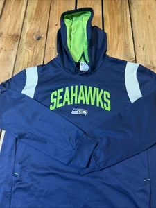 Sudadera con capucha Nike Seattle Seahawks NFL ajuste térmico para hombre talla XL azul N sin etiquetas - Imagen 1 de 9