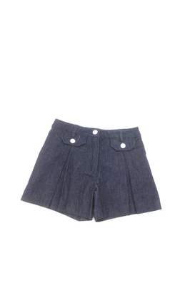 Pantalones Cortos Denim Plisados Jacadi Niñas Cierre Botón Azul Talla 6 Foto 1 de 4