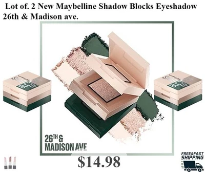 Maybelline shadow Blocks 26th & MADISON AVE.  AVE Lot Of 2 - Image 1 of 2