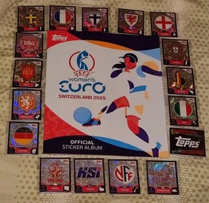 TOPPS WOMEN'S UEFA EURO 2025 SWITZERLAND EMPTY ALBUM + FULL SET COMPLETO 1-308 - Imagen 1 de 1
