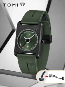 Orologi Moda Uomo Orologi Quarzo Quadrato Quadrante Piccolo Orologi da Polso Magnetici  - Foto 1 di 17