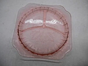Lovely Jeanette Pink Adam pattern depression glass 9.5" Grill Plate - Picture 1 of 7