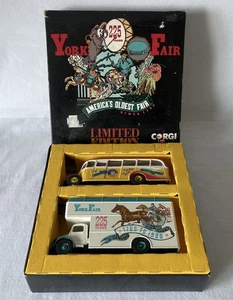 Vintage Ltd Edn Corgi Pantech Bedford Coach & Van 225 Jahre York Fair Box Set - Bild 1 von 14