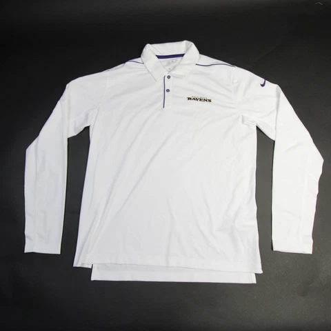 Baltimore Ravens Nike NFL On Field Apparel Polo Men's White Used Cover