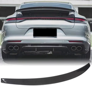 For Porsche Panamera 971 2017-2021 DRY Carbon Rear Trunk Spoiler Boot Wing Lip - Picture 1 of 16