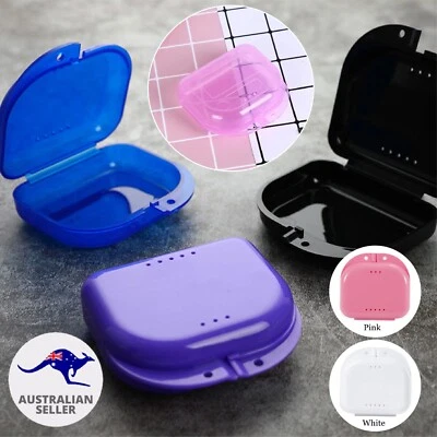Orthodontic Retainer Night Guard Box Denture Dental Case Sports - High Quality - image 1 of 4