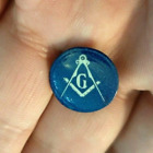 Freemason Pinback Fraternal collectible compass and square are tools of masons