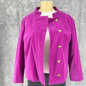 Vintage Isaac Mizrahi Fuschia Long Sleeve Regular Soft Women's Blazer XL - Picture 1 of 19