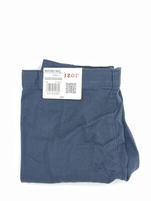Pantalones Cortos Izod Azul Marino Niños Talla 10 Husky Frente Plano Uniforme Cintura Ajustable B119 Foto 1 de 2