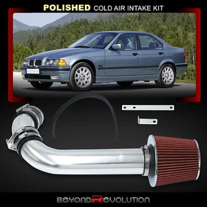 Tubo de aluminio pulido CAI admisión de aire frío CAI serie 3 BMW E36 1992-1998 + filtro - Imagen 1 de 7