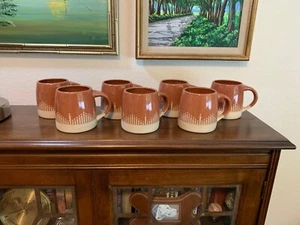 NWT FRINGE DESERT MOUNTAIN ADOBE MUG SET OF 7 - Picture 1 of 22