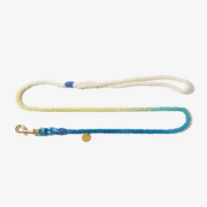 FOUND MY ANIMAL Hand-dyed Rope Leash in Blue 5' (60") teal yellow ombre NIP - Picture 1 of 3