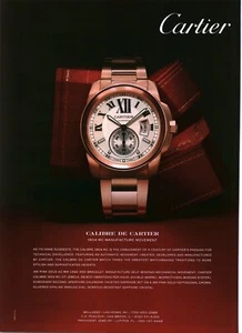 2011 PRINT AD - CARTIER WATCH AD - CALIBRE DE CARTIER WATCH AD - BELLUSSO - Picture 1 of 1