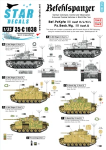 Star Decals 1/35 Befehlspanzer Pz.Bef.Wagen III Ausf H/J/K/L decal 35C1038 x - Picture 1 of 2