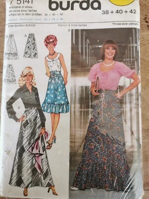 75141 PATRON BURDA VINTAGE  CREATIONS JUPE  LONGUE OU MI-LONGUE   38  AU 42 - Photo 1/2