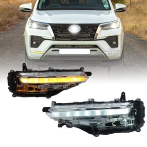 For Toyota Fortuner 2021 L&R LED Daytime Running Light DRL Turn Signal Lamp - Picture 1 of 5