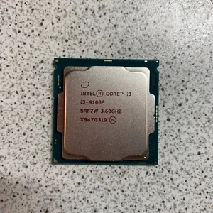 Intel i3-9100F @ 3,6GHz (4,2GHz Turbo), SRF7W, 6MB Cache, 8 GT/S, 4 Kerne - Bild 1 von 2