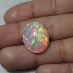 10.2 Cts 18.2x14.8MM Natural AAAA Multi Flashy Fire Ethiopian Opal Oval Cabochon - Picture 1 of 12