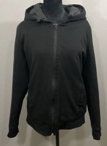 Gap Black Hooded Zip-up Sweatshirt Jacket Womens Size Small - Picture 1 of 17