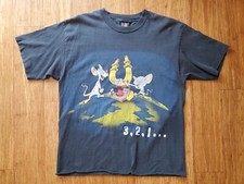 Vintage 90's Pinky And The Brain Cartoon T Shirt Size L/XL Raw Hem
