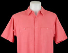 L.L. BEAN Męska różowa bawełna S/S KOSZULA WIECZOROWA "Cool Weave" - L - 48" - Sugerowana cena detaliczna 69 £