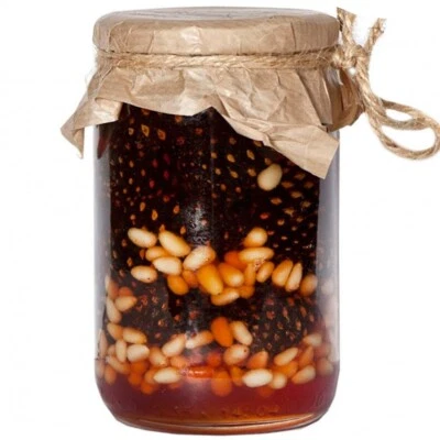 Baby Pine Cone Preserve with Cedar Nuts Unique Siberian Healthy Delicacy 14.82oz - Image 1 of 4