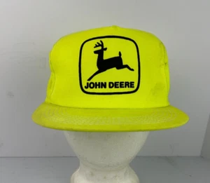 John Deere Neon fluoreszierend gelb Snapback Bauernmütze K-Produkte Made in USA - Bild 1 von 6