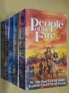 Lot of 5 W Michael & Kathleen Gear People of the Novels Native American Fiction - Picture 1 of 8